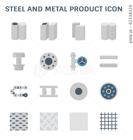 steel metal icon 62338320