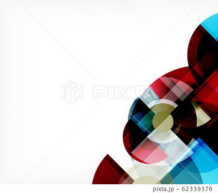 Abstract background, circle and triangle design round shapes overlapping. Geometric trendy template. Vector Illustration For Wallpaper, Banner, Background, Card, Book Illustration, landing page 62339376