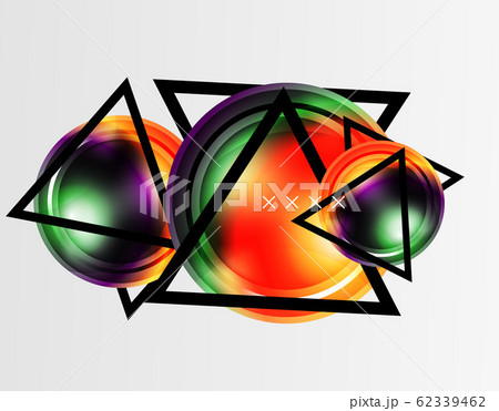 Abstract background - glossy glass bubbles, abstract sphere shapes. Vector Illustration For Wallpaper, Banner, Background, Card, Book Illustration, landing page Abstract background - glossy glass bubbles, abstract sphere shapes. Vector Illustration For Wallpaper, Banner, Background, Card, Book Illustration, landing page 62339462