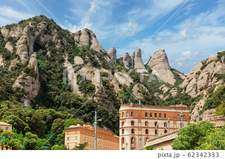 monastery in the mountains of Montserrat 62342333