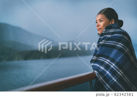 Woman tourist passenger on Alaska cruise vacation 62342561