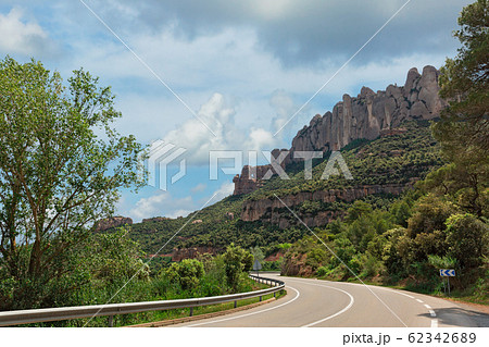 road in the mountains of Montserrat road in the mountains of Montserrat 62342689