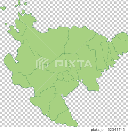 佐賀県の地図_市町村別 62343743