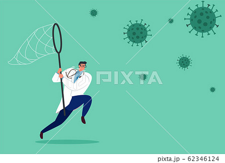 Concept of Corona virus prevention.Vector flat illustration. Concept of Corona virus prevention.Vector flat illustration. 62346124