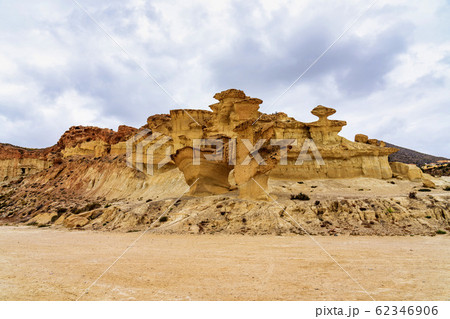 View of the Erosions of Bolnuevo, Las Gredas, Mazarron. Murcia, Spain 62346906