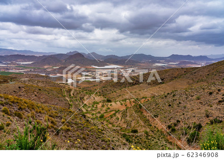 Mountain landscape in Canada Del Gallego near Mazarron, Murcia, Spain 62346908