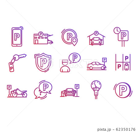 Parking line icons. Parking line icons. 62350176