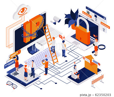 Internet Censorship Isometric Composition  62350203