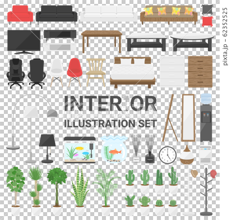 Interior illustration set Interior illustration set 62352525