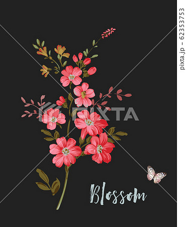 透明水彩 水彩画 花 62353753