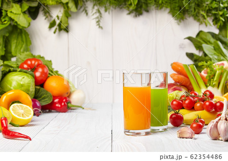 Various Freshly Vegetable Juices for Detox Various Freshly Vegetable Juices for Detox 62354486