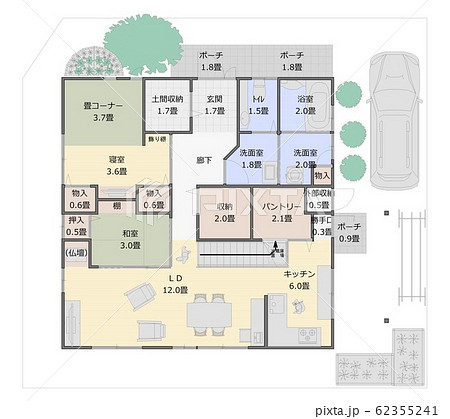 間取り 平面図のイラスト素材