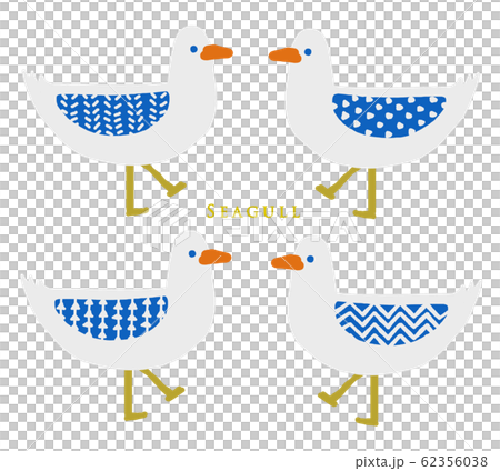 カモメ かもめ イラスト 絵 オシャレのイラスト素材 62356038 Pixta