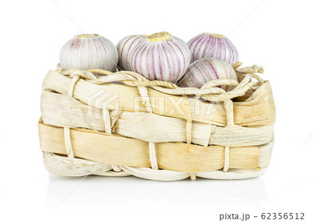 Single clove garlic isolated on white 62356512