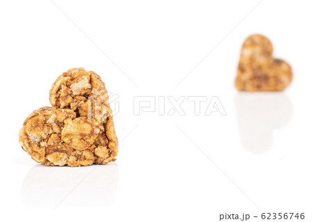 Cereal cocoa heart isolated on white Cereal cocoa heart isolated on white 62356746