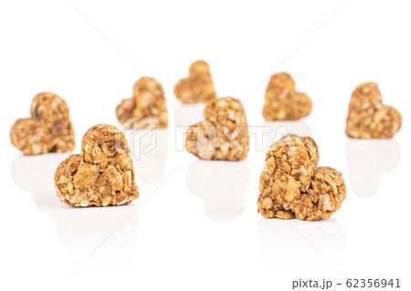 Cereal cocoa heart isolated on white Cereal cocoa heart isolated on white 62356941