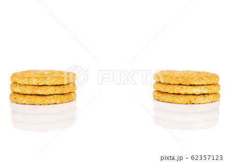 Sweet oat cookie isolated on white 62357123
