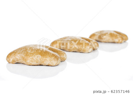 Sweet brown gingerbread isolated on white Sweet brown gingerbread isolated on white 62357146