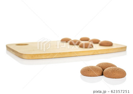 Chocolate sponge biscuit isolated on white 62357251