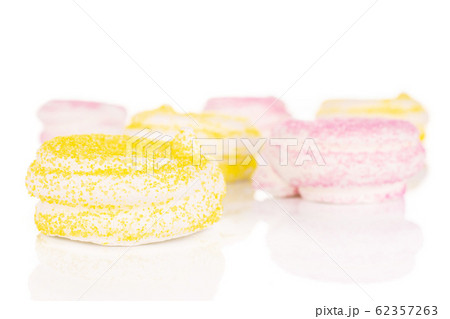 Sweet pastel meringue isolated on white Sweet pastel meringue isolated on white 62357263