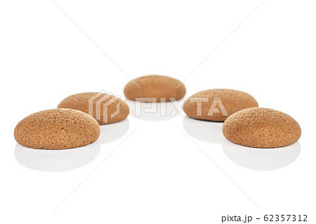 Chocolate sponge biscuit isolated on white 62357312