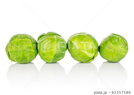 Green brussels sprout isolated on white Green brussels sprout isolated on white 62357589