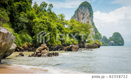 Railay Beach in Day Light in Krabi Thailand. Asia Railay Beach in Day Light in Krabi Thailand. Asia 62358722