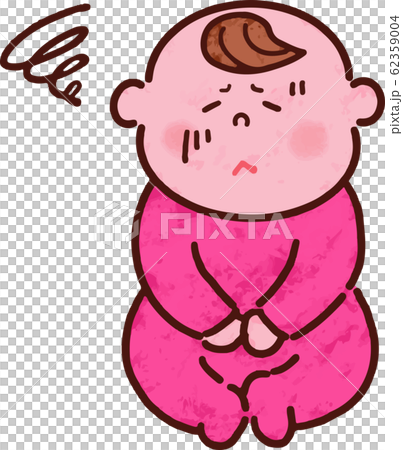 赤ちゃん具合悪いのイラスト素材