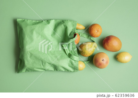 Bag of tropical fruits. Food shopping. 62359636