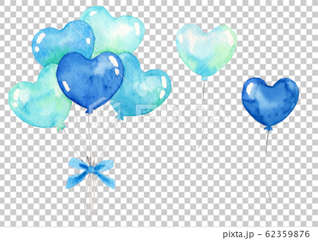 Balloon Heart Blue Stock Illustration