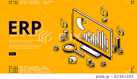 ERP enterprise resource planning isometric landing ERP enterprise resource planning isometric landing 62361365