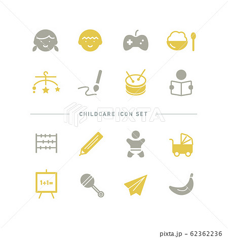 CHILDCARE ICON SET 62362236