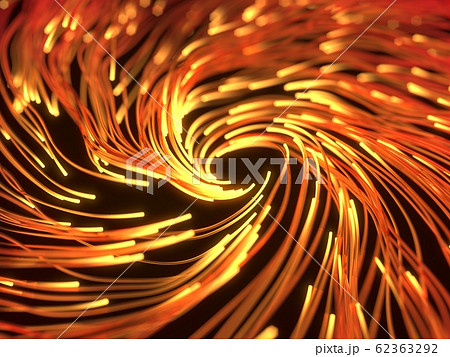 fiber optic strings with glowing ends, 3D 62363292