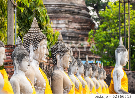 タイ アユタヤ遺跡 ワット・ヤイ・チャイ・モンコン タイ アユタヤ遺跡 ワット・ヤイ・チャイ・モンコン 62366512