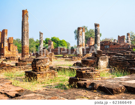 タイ　アユタヤ遺跡　ワット・マハタート 62366649