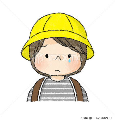 新入生 子供表情 泣き顔 ジェンダーレス のイラスト素材