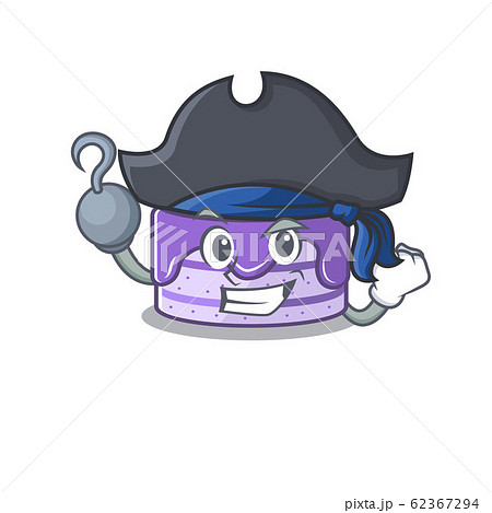 Cute blueberry cake mascot design with a hat 62367294
