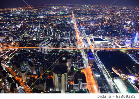 あべのハルカスからの夜景　西側 62369235