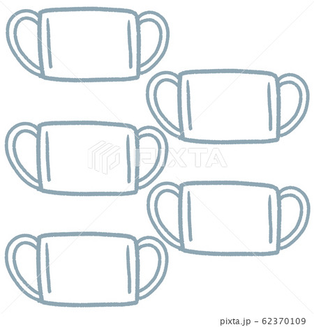 手描き風のシンプルなマスク１ 62370109