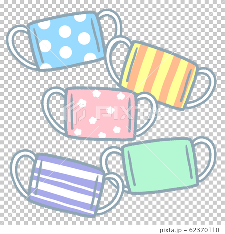 Handmade mask with colorful pattern 2 62370110