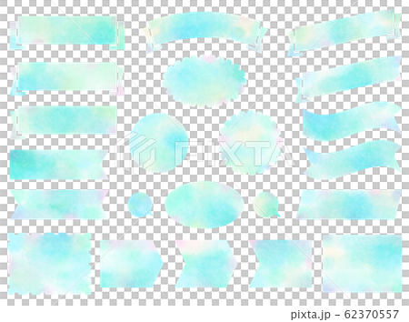 Watercolor ribbon frame light blue Watercolor ribbon frame light blue 62370557