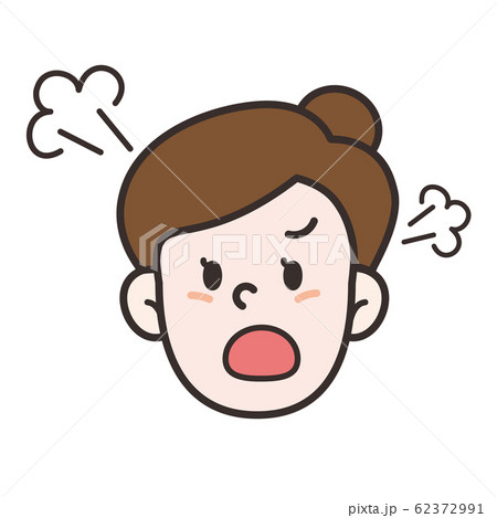女性 顔 怒る 62372991