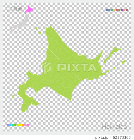北海道の地図（地域別・区分け） 62373363