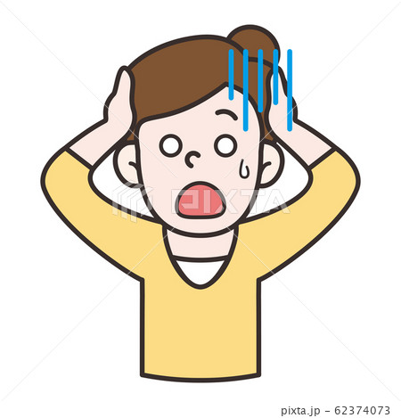 女性 正面 上半身 ショック 女性 正面 上半身 ショック 62374073