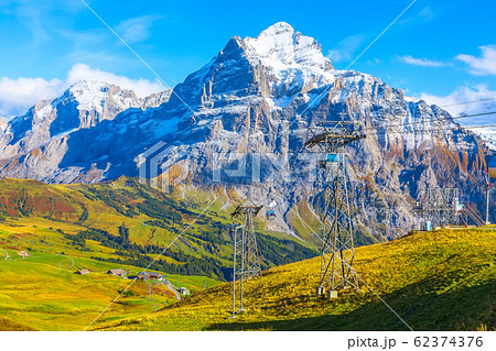 Grindelwald, Switzerland village and mountains view 62374376