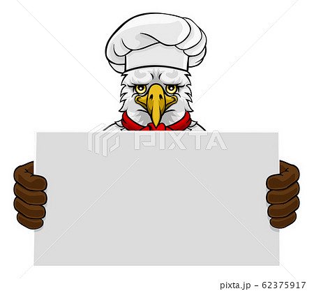 Eagle Chef Cartoon Restaurant Mascot Sign 62375917