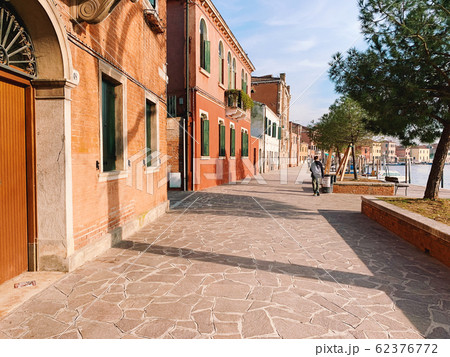 MURANO, ITALY - JANUARY 20, 2020: island of Murano in the lagoon of Venice in Italy. MURANO, ITALY - JANUARY 20, 2020: island of Murano in the lagoon of Venice in Italy. 62376772