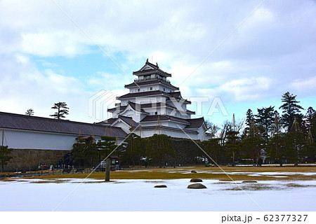 福島県　鶴ヶ城　冬景色 62377327