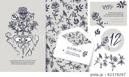 Wedding stationary set. Tree of life 62378267
