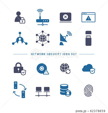 NETWORK TECHNOLOGY ICON SET 62378659